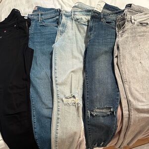 Bundle of 5 Skinny Jeans designer denim Hudson , MOTHER , One Teaspoon - Size 26